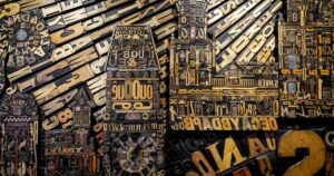 A wall of carved wooden letterpress type blocks in mixed sizes, illustrating how the words chosen for a business name or brand are restricted by law in Singapore.
